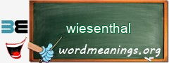 WordMeaning blackboard for wiesenthal